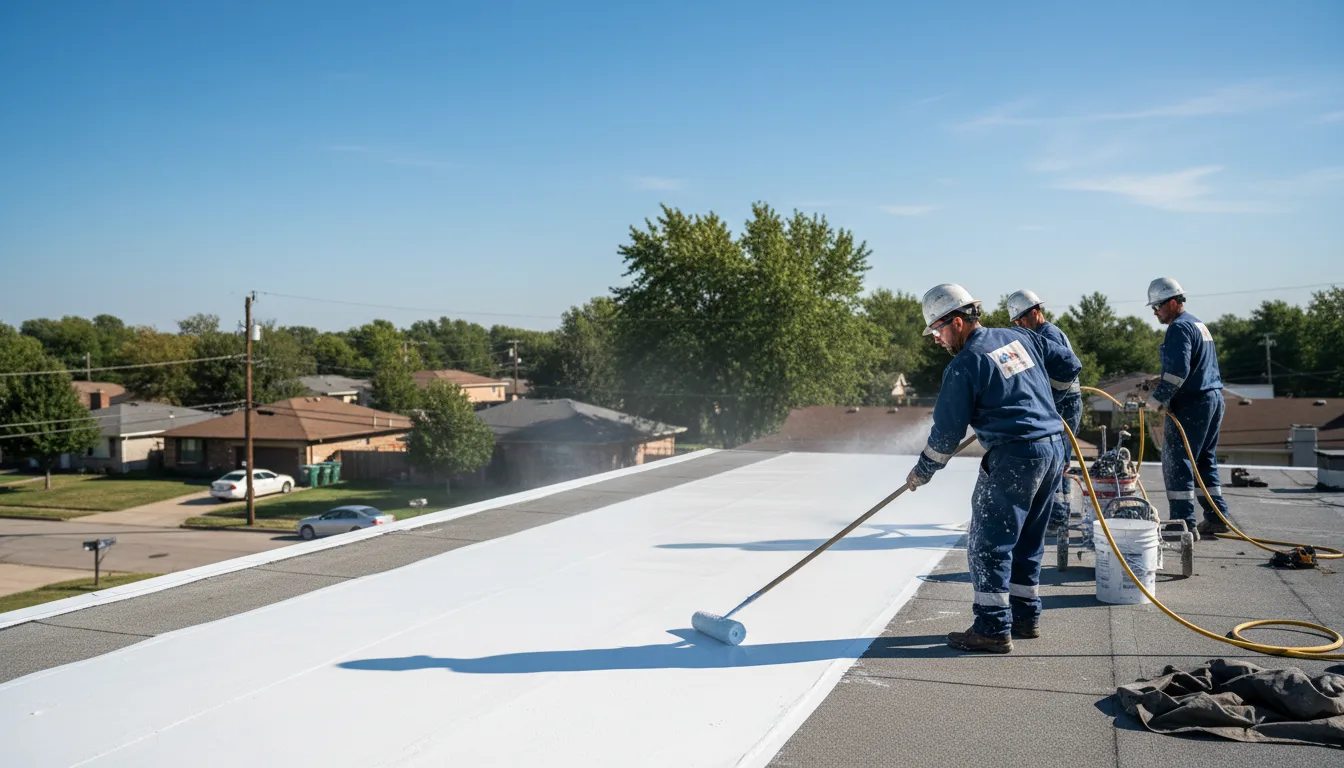Commercial roof coating in Hanson, MA near me